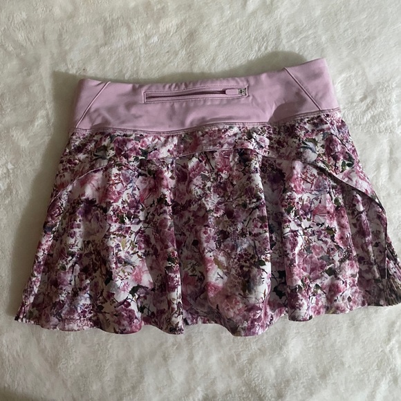 Lululemon Play Off The Pleats Skirt Color Blossom Spritz Multi Pink Chalk - Picture 9 of 16
